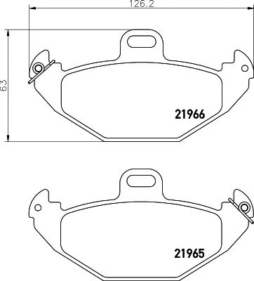 HELLA PAGID 8db355019351 -  Комплект тормозных колодок, дисковый тормоз